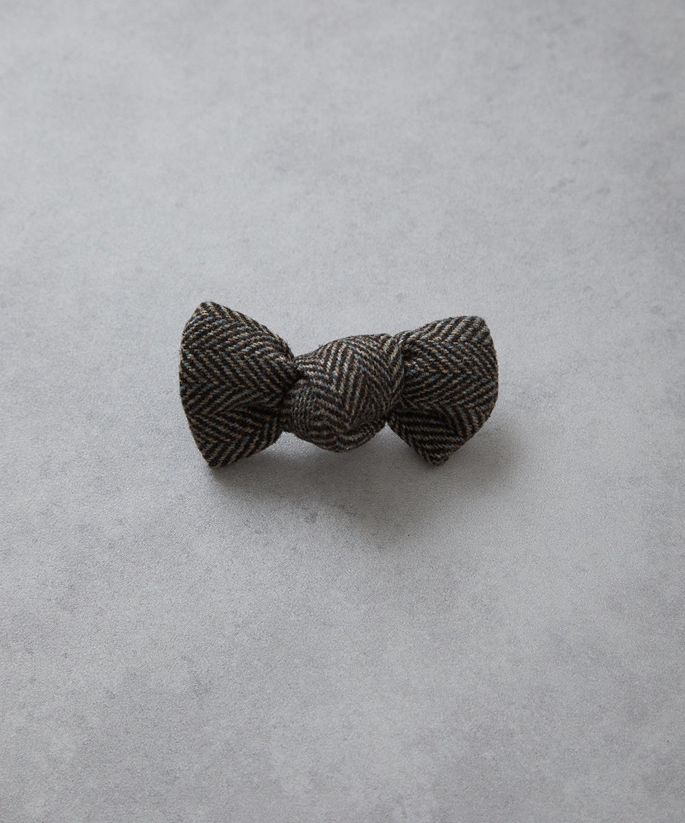 ヘリンボーン柄蝶ネクタイ(ボタン取り外しシャツ対応)