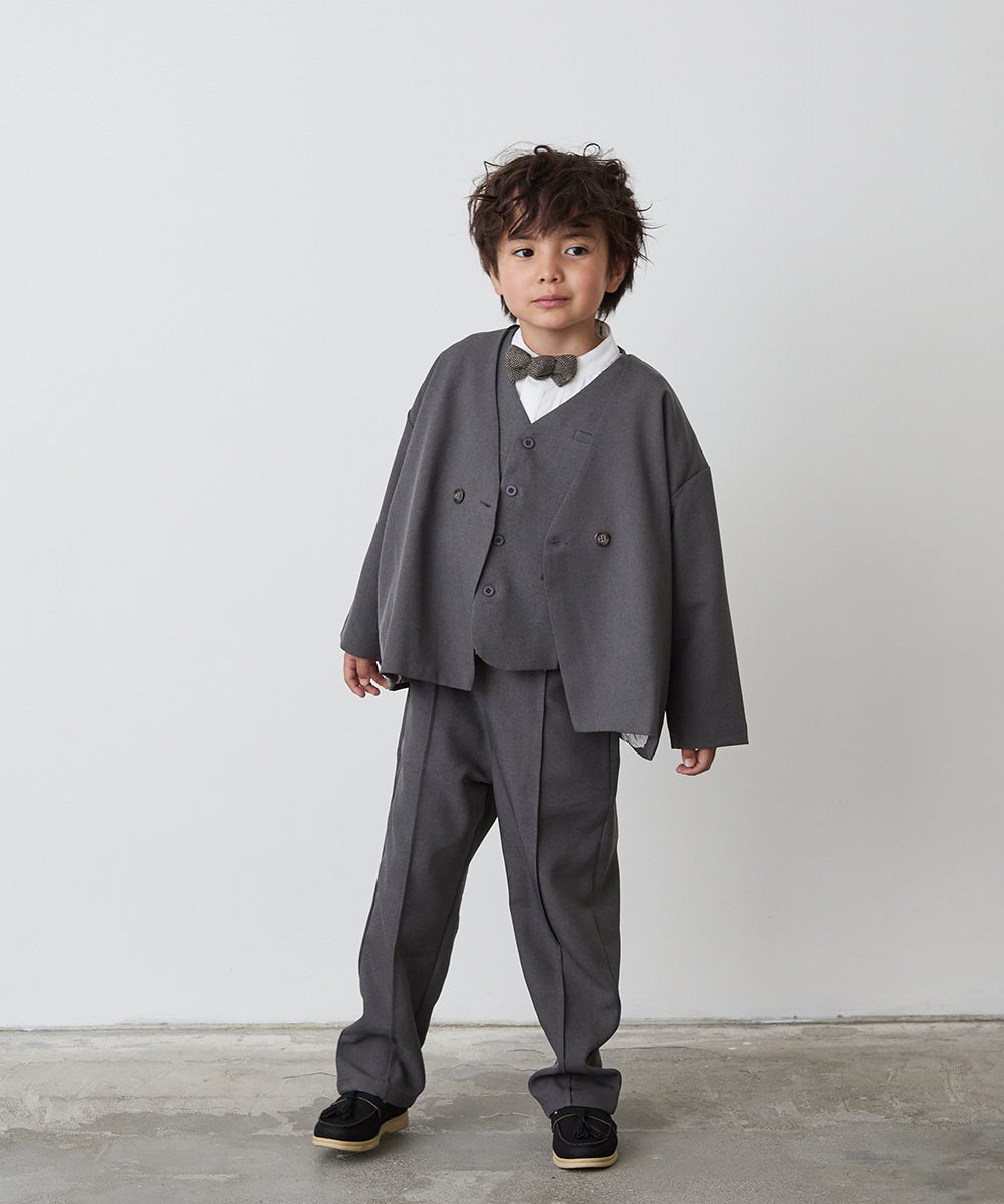 ヘリンボーン柄蝶ネクタイ(ボタン取り外しシャツ対応)