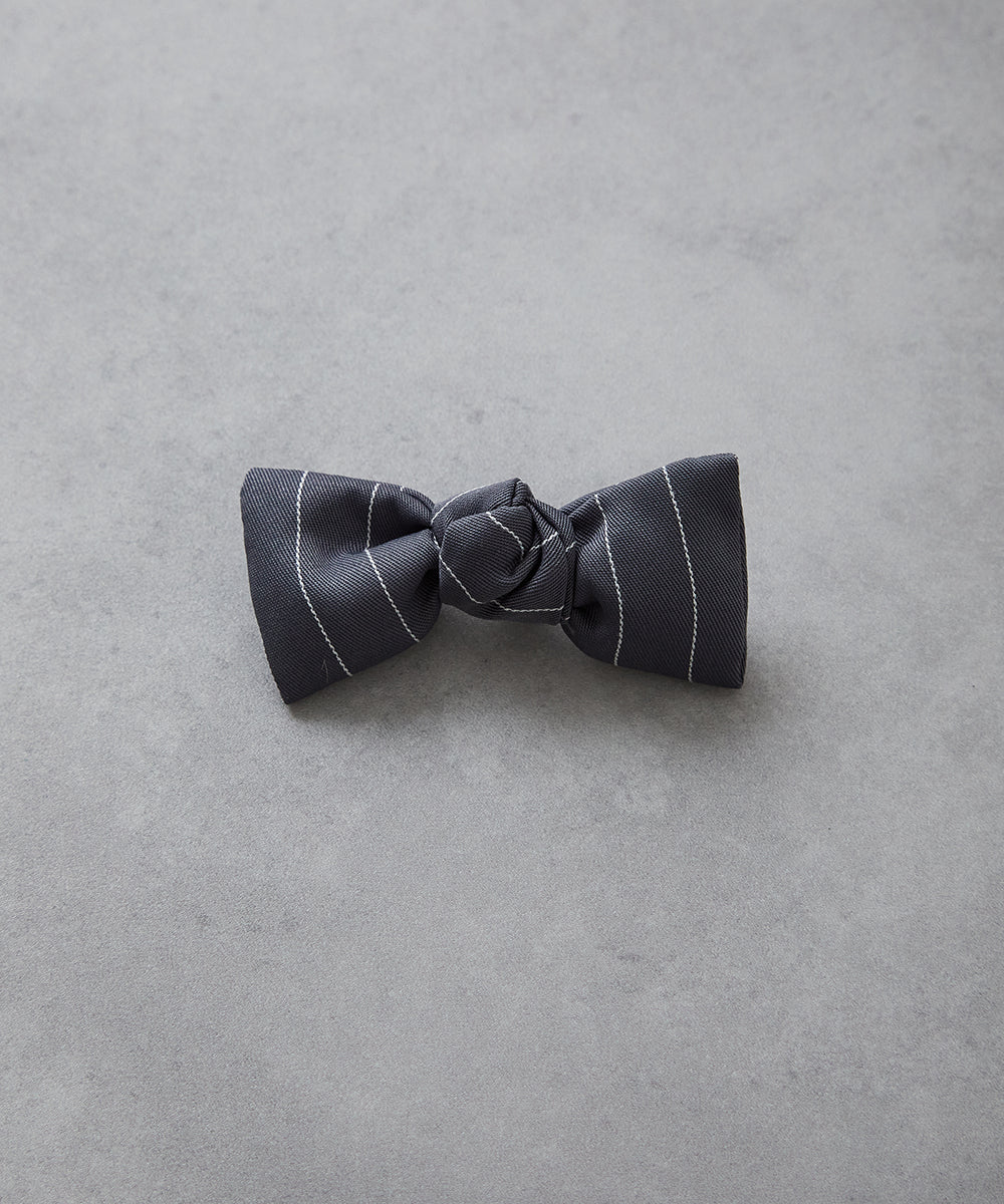 ストライプ柄蝶ネクタイ(ボタン取り外しシャツ対応)