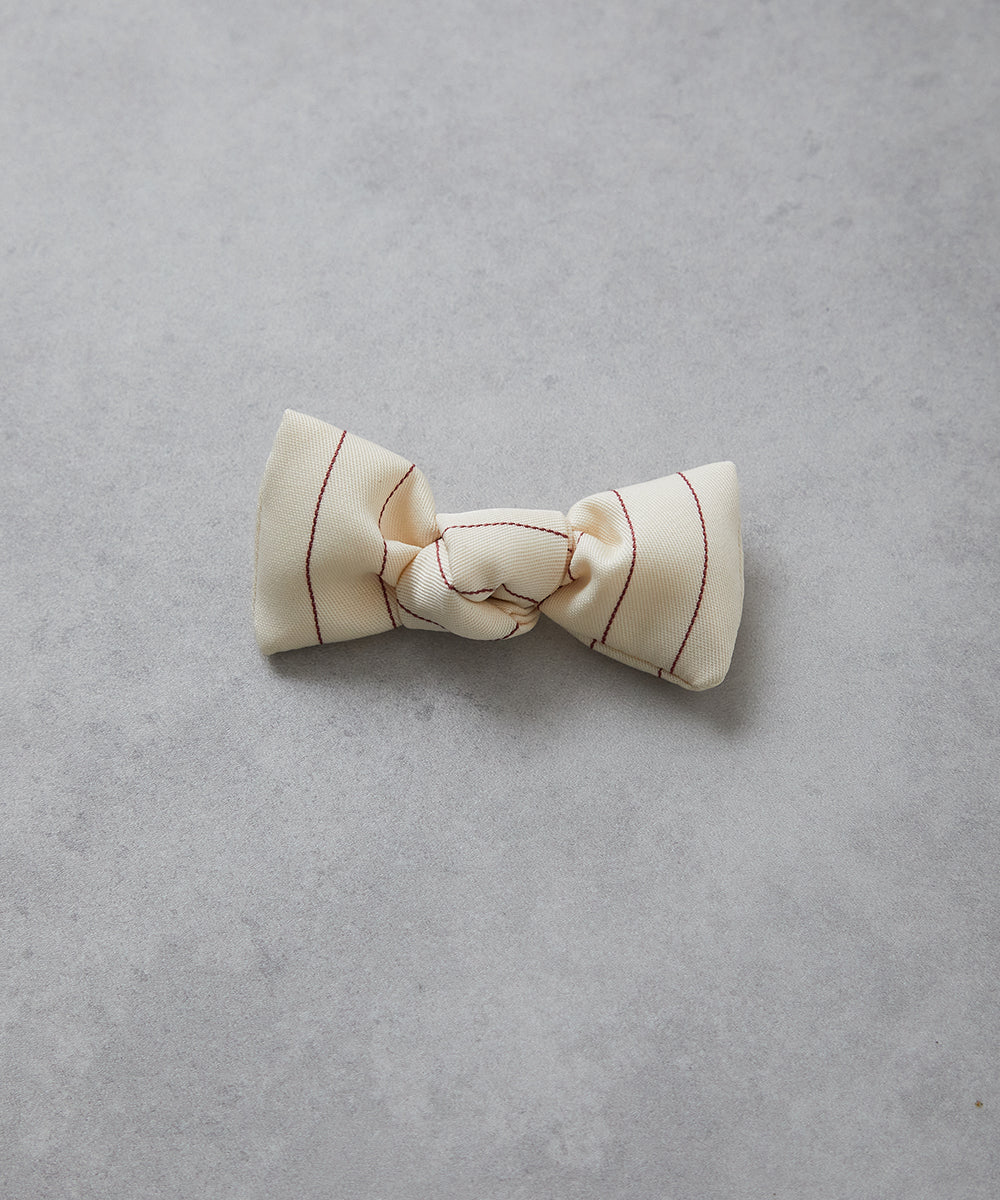 ストライプ柄蝶ネクタイ(ボタン取り外しシャツ対応)