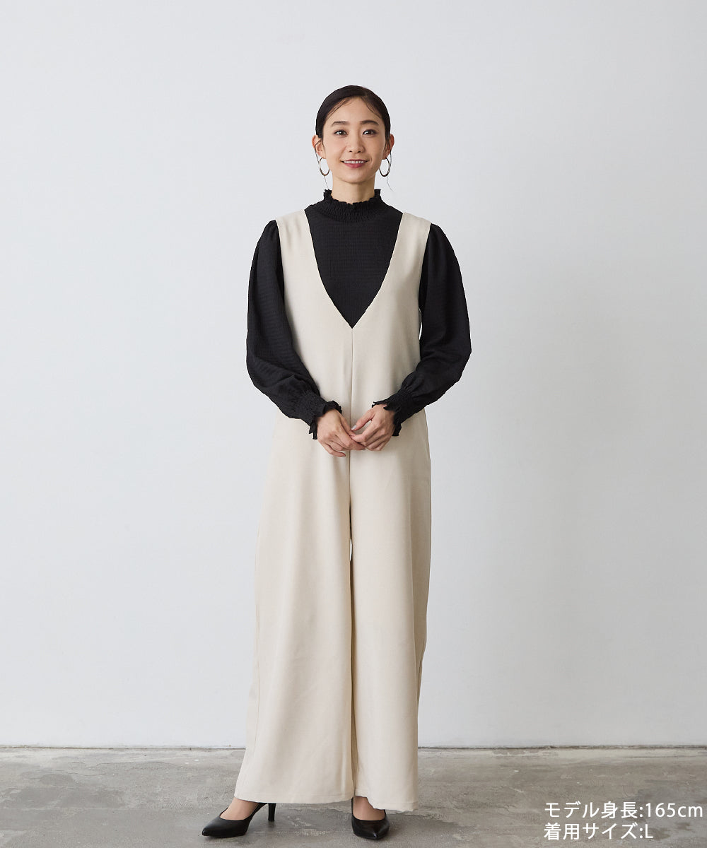 marimo さま専用Sov.☆ リネンライクカットアウトオールインワン  新品 calmere]リネンオールインワン[ショート丈] | KOBUNSHA SELECT