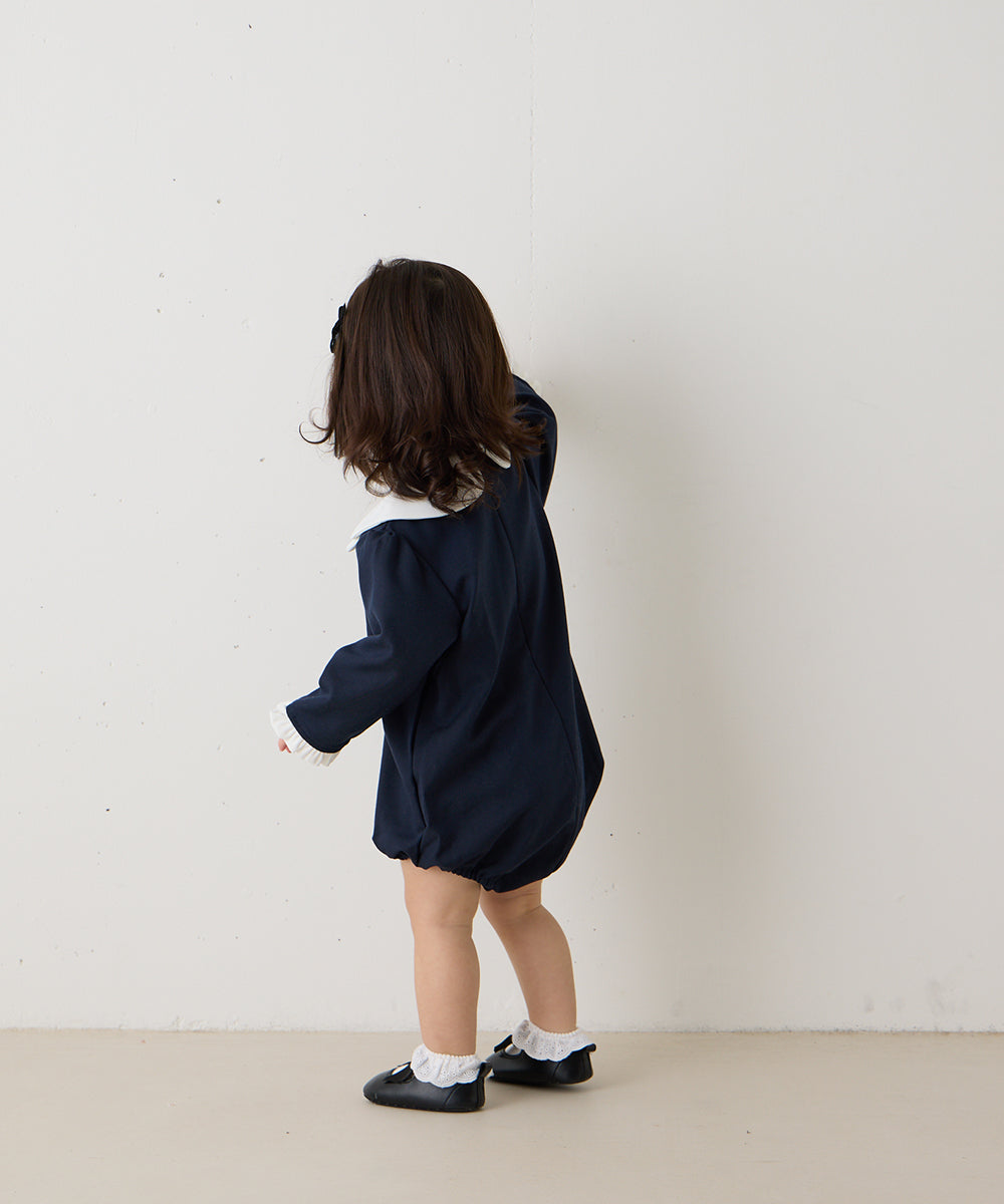 【リンクコーデ】ダブルカラーセレモニーロンパース