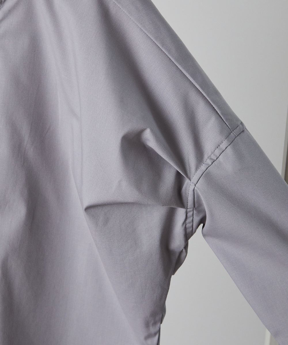 バンドカラーリラックスシャツ(ボタン取り外し対応)