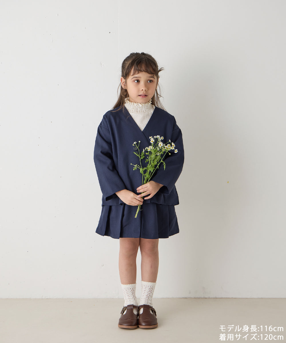 ノーカラージャケットプリーツスカートセットアップ