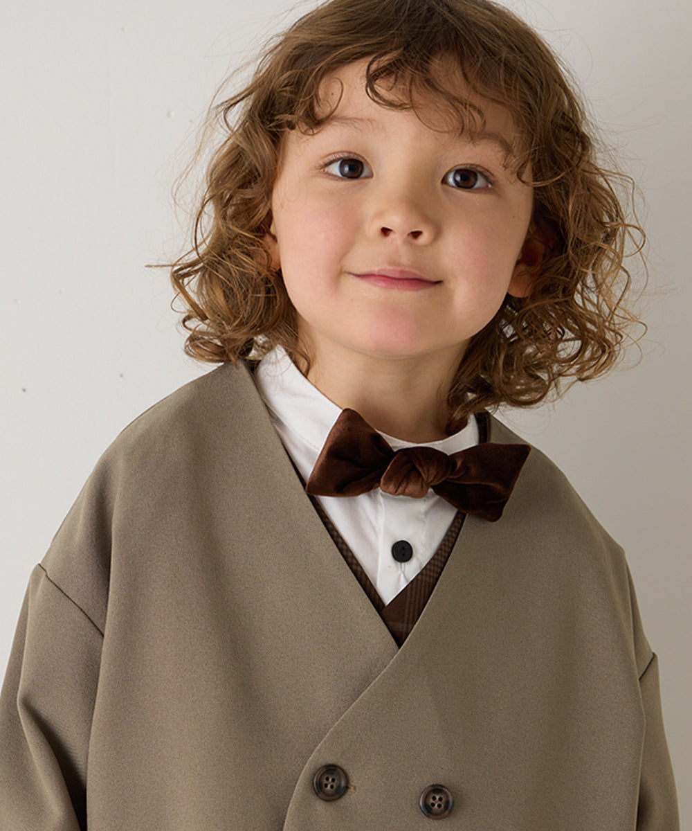 ベルベット蝶ネクタイ(ボタン取り外しシャツ対応)