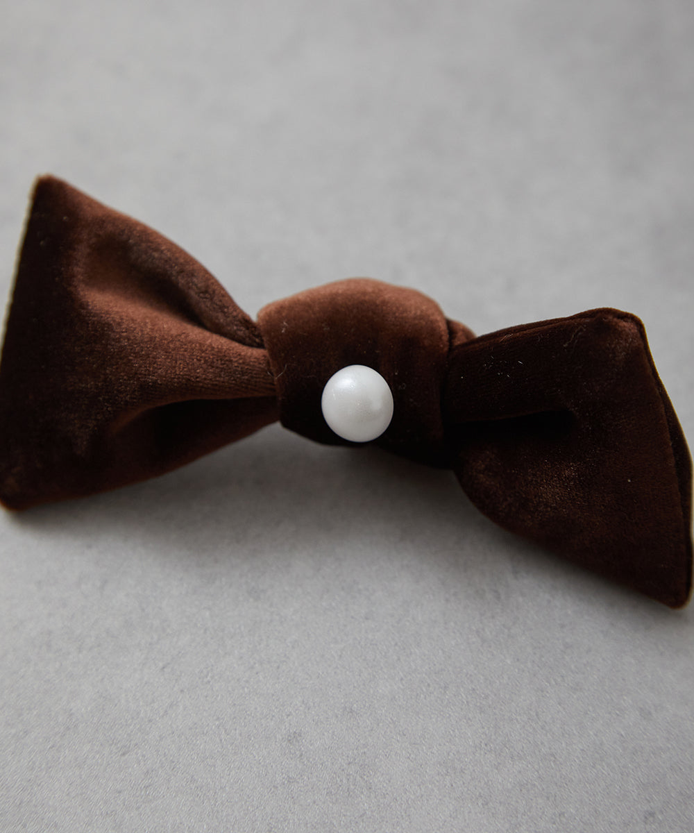 ベルベット蝶ネクタイ(ボタン取り外しシャツ対応)