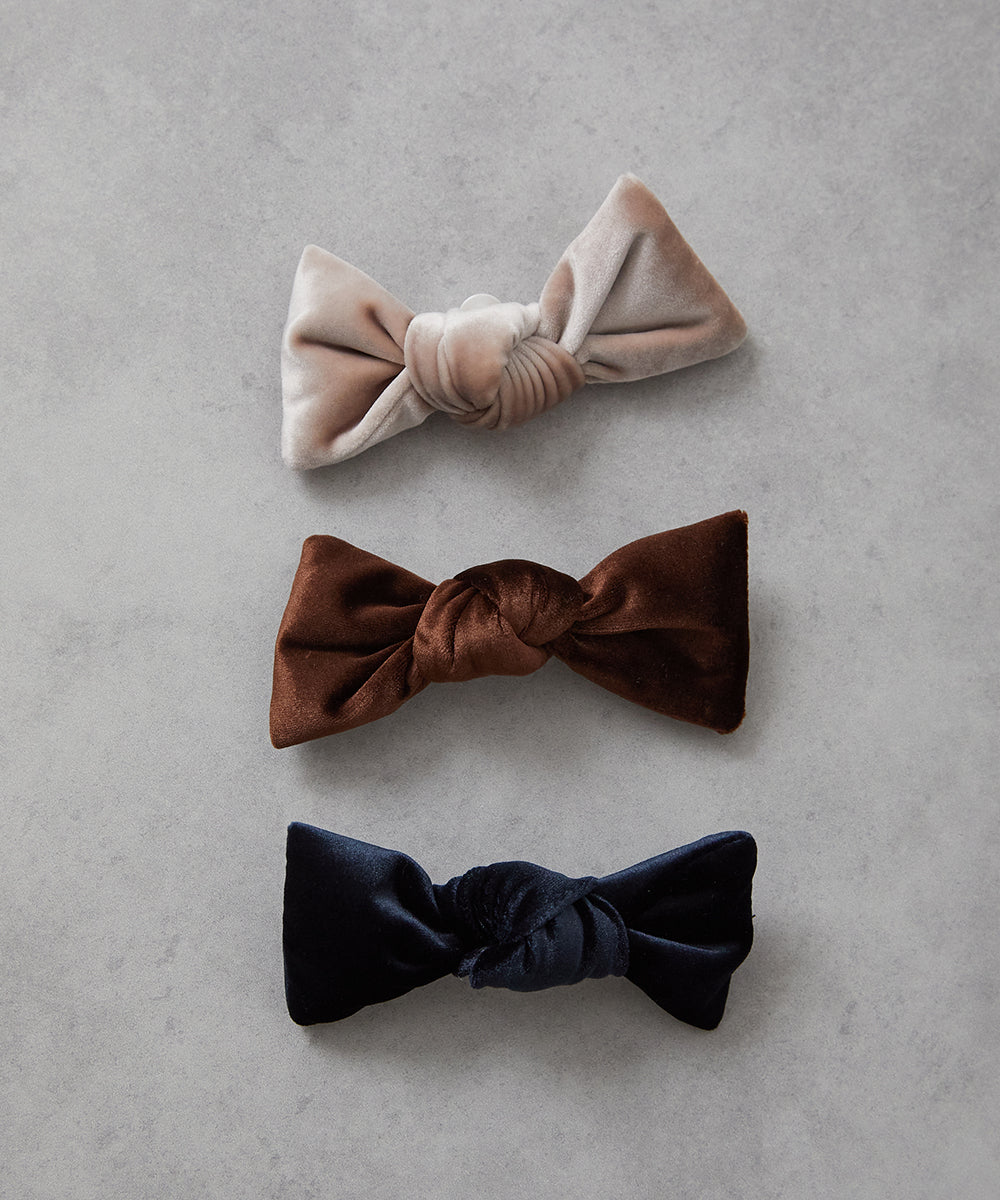 ベルベット蝶ネクタイ(ボタン取り外しシャツ対応)