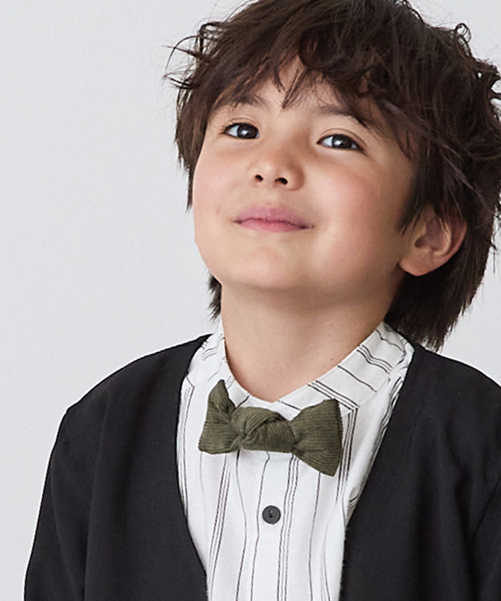 コーデュロイ蝶ネクタイ(ボタン取り外しシャツ対応)