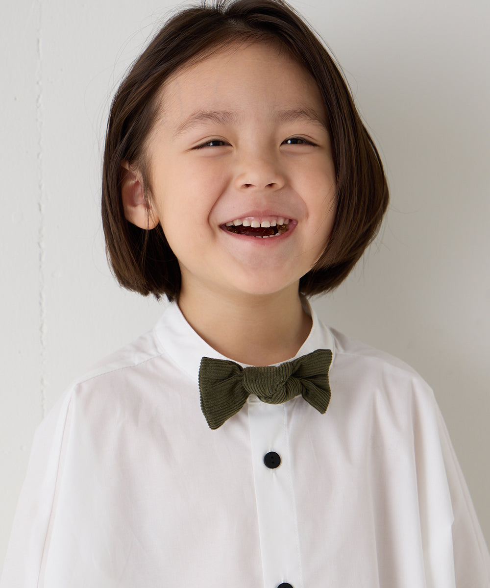 コーデュロイ蝶ネクタイ(ボタン取り外しシャツ対応)