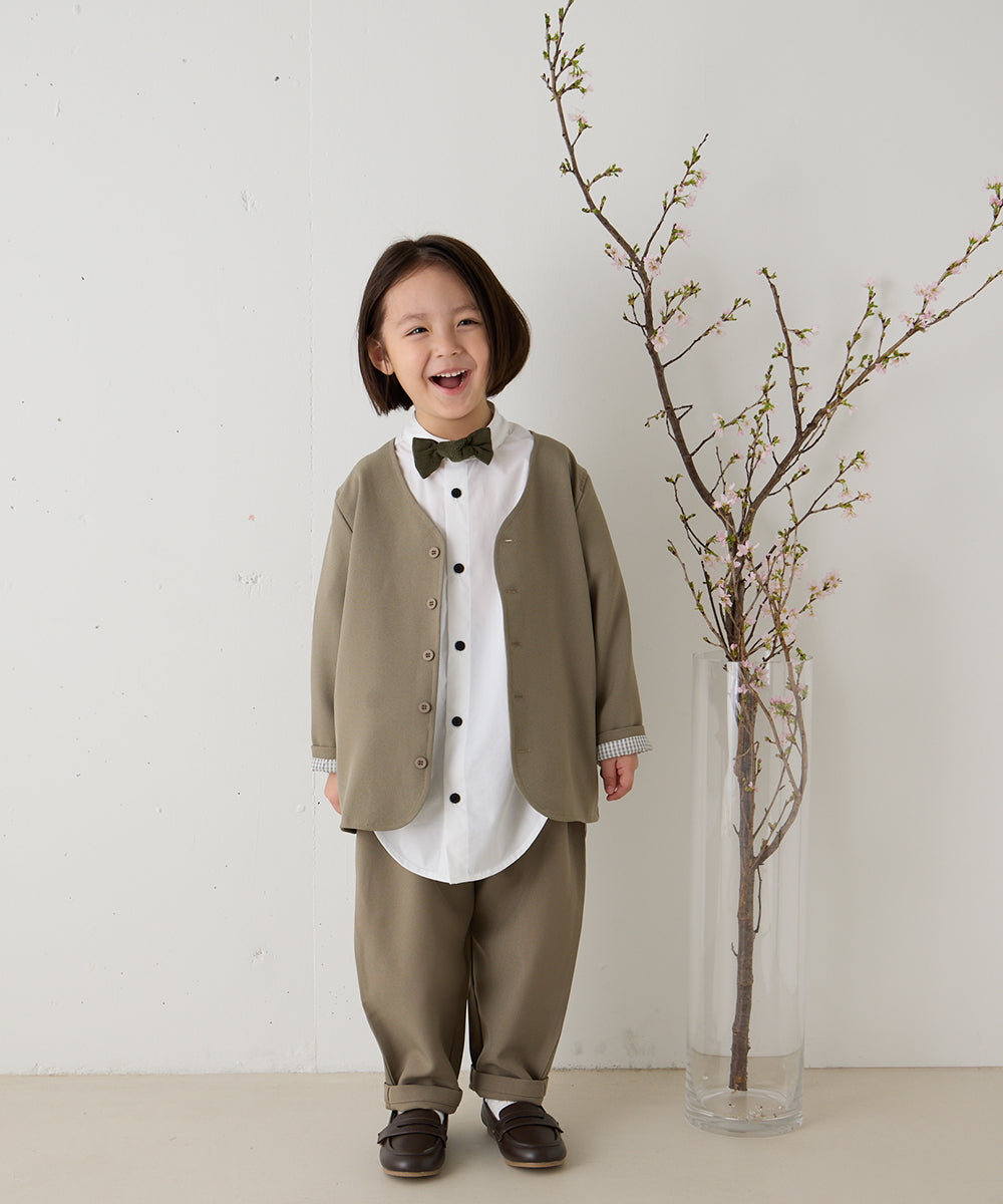 コーデュロイ蝶ネクタイ(ボタン取り外しシャツ対応)