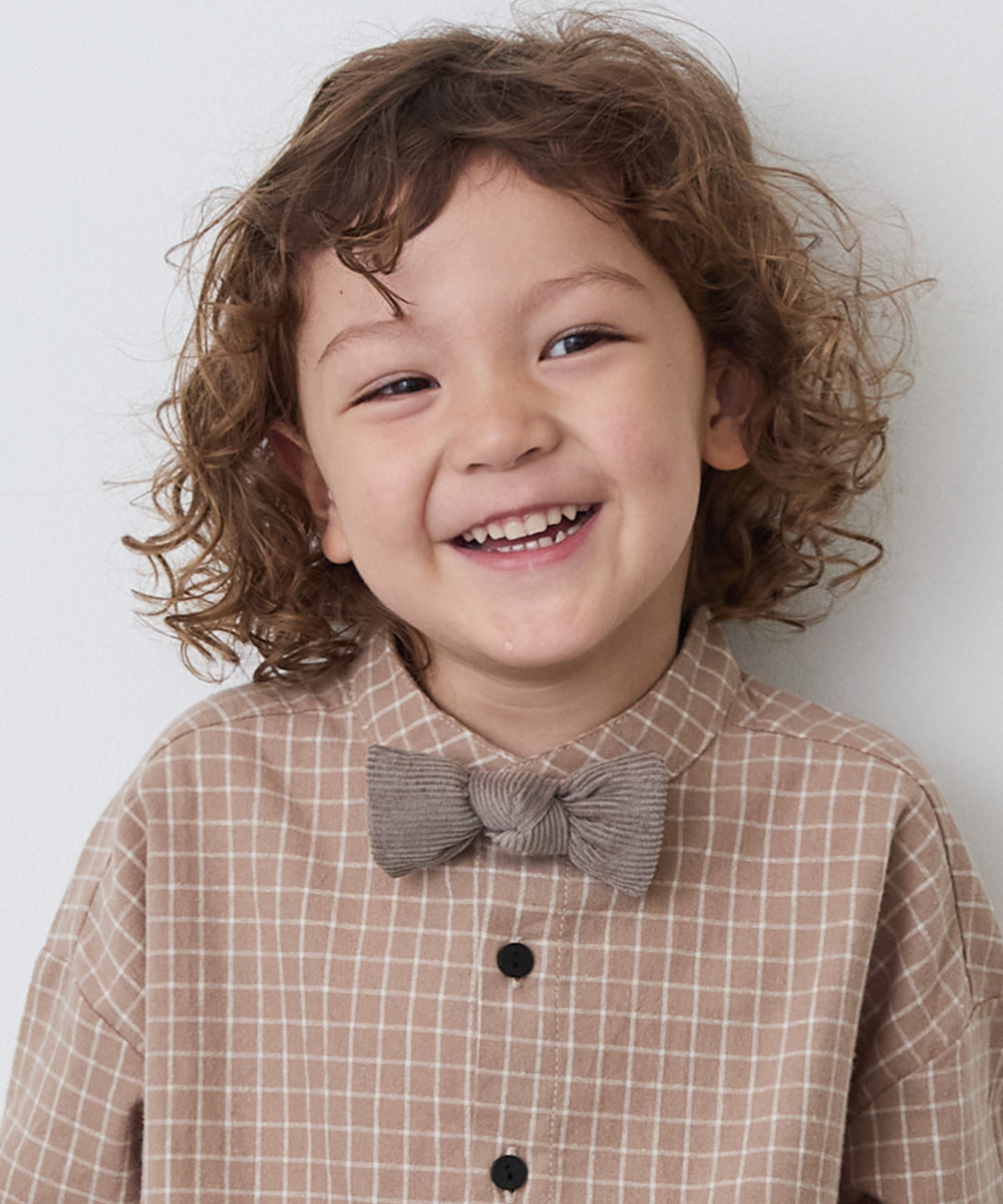 コーデュロイ蝶ネクタイ(ボタン取り外しシャツ対応)