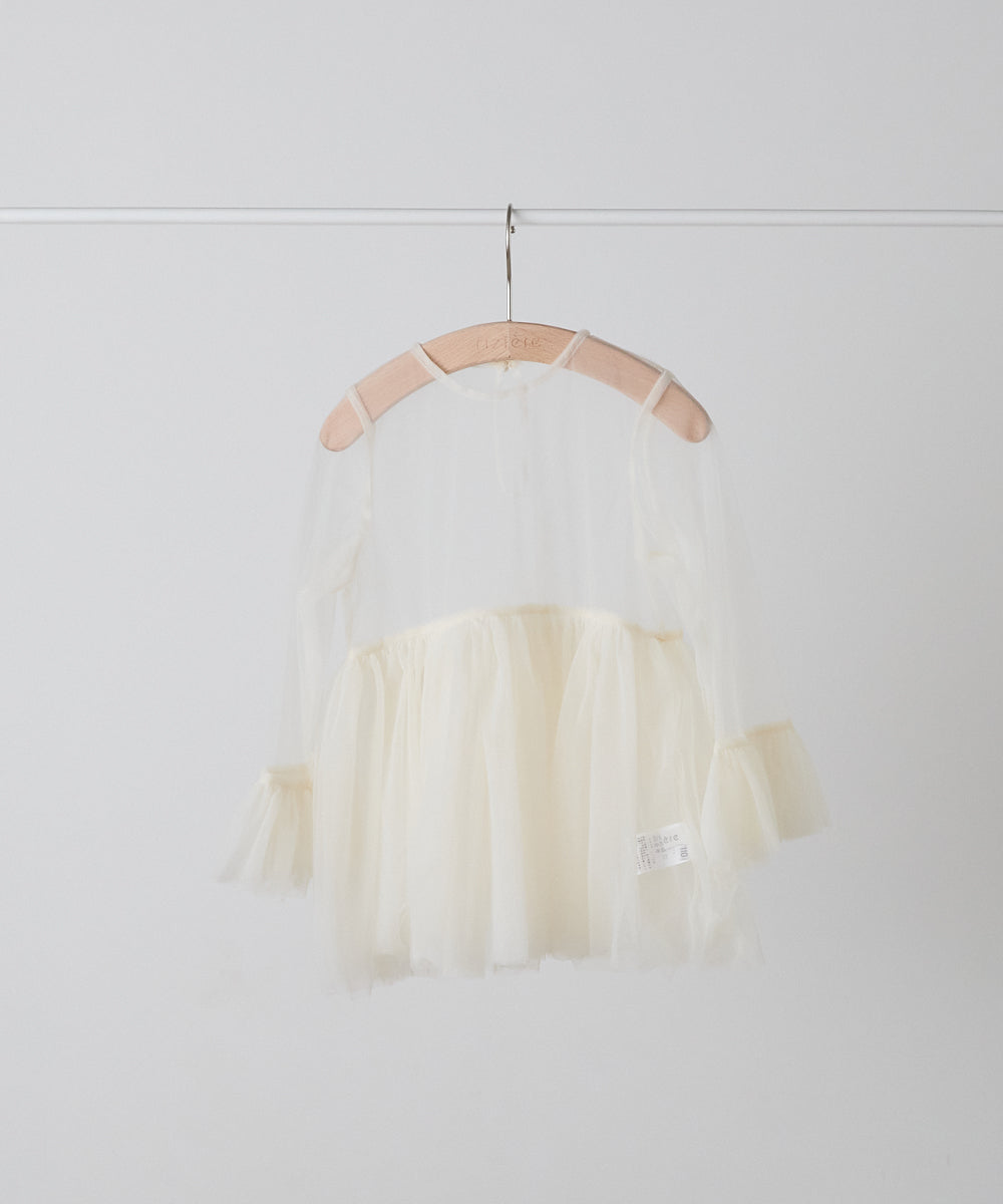 チュールフリルブラウス