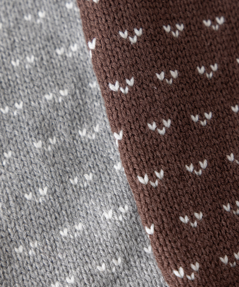 フリルカラージャガードニットカーディガン