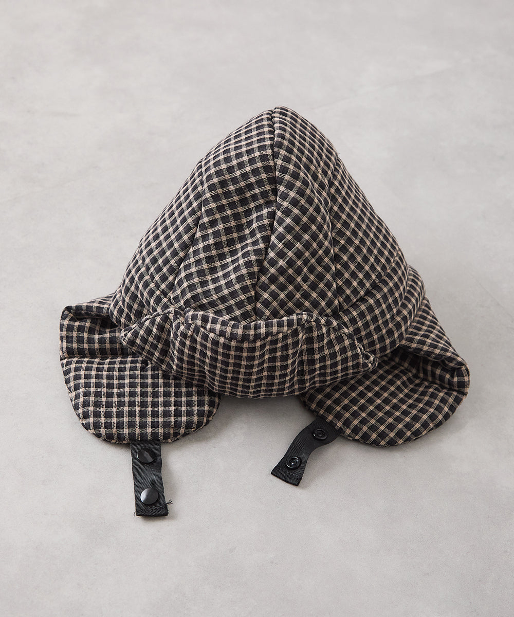 チェック柄中綿フライトキャップ