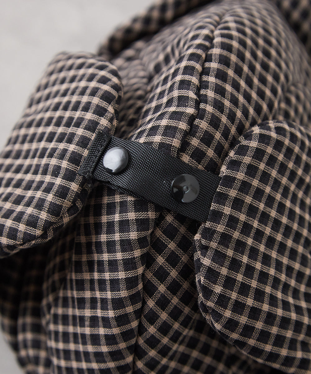 チェック柄中綿フライトキャップ