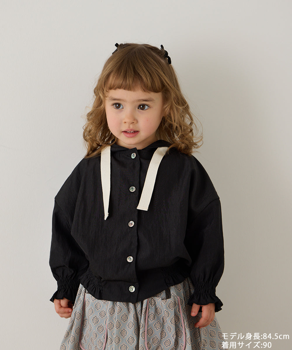 シャーリングギャザーライトブルゾン