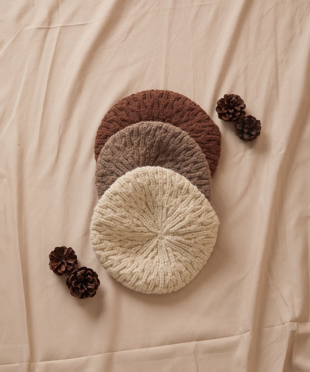 ロールアップニット帽