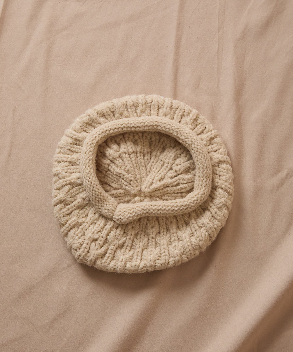 ロールアップニット帽