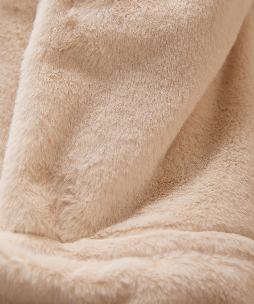 巾着収納くま耳ファー帽子