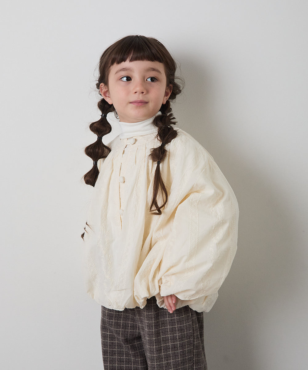 ピンタックバルーンレースブルゾン