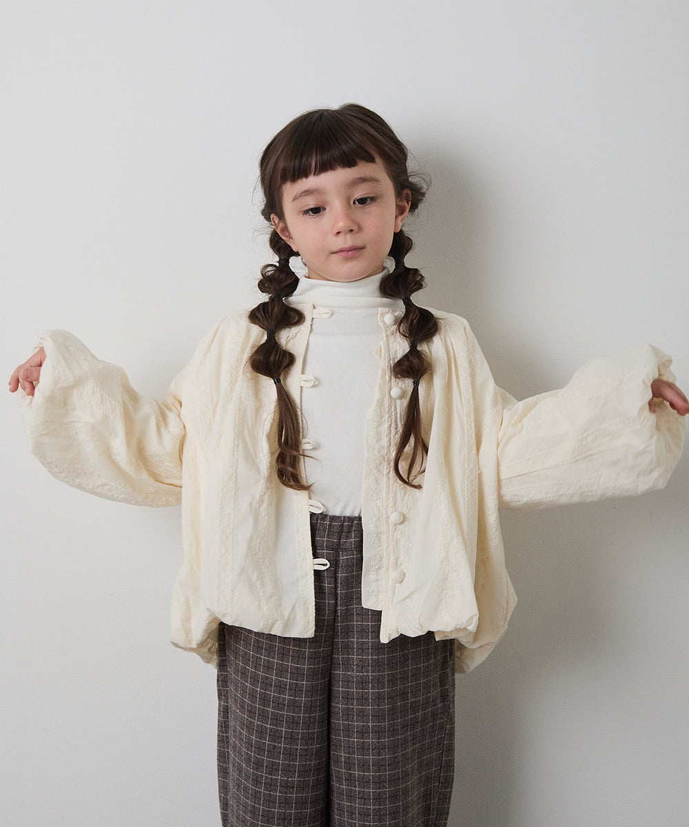 ピンタックバルーンレースブルゾン