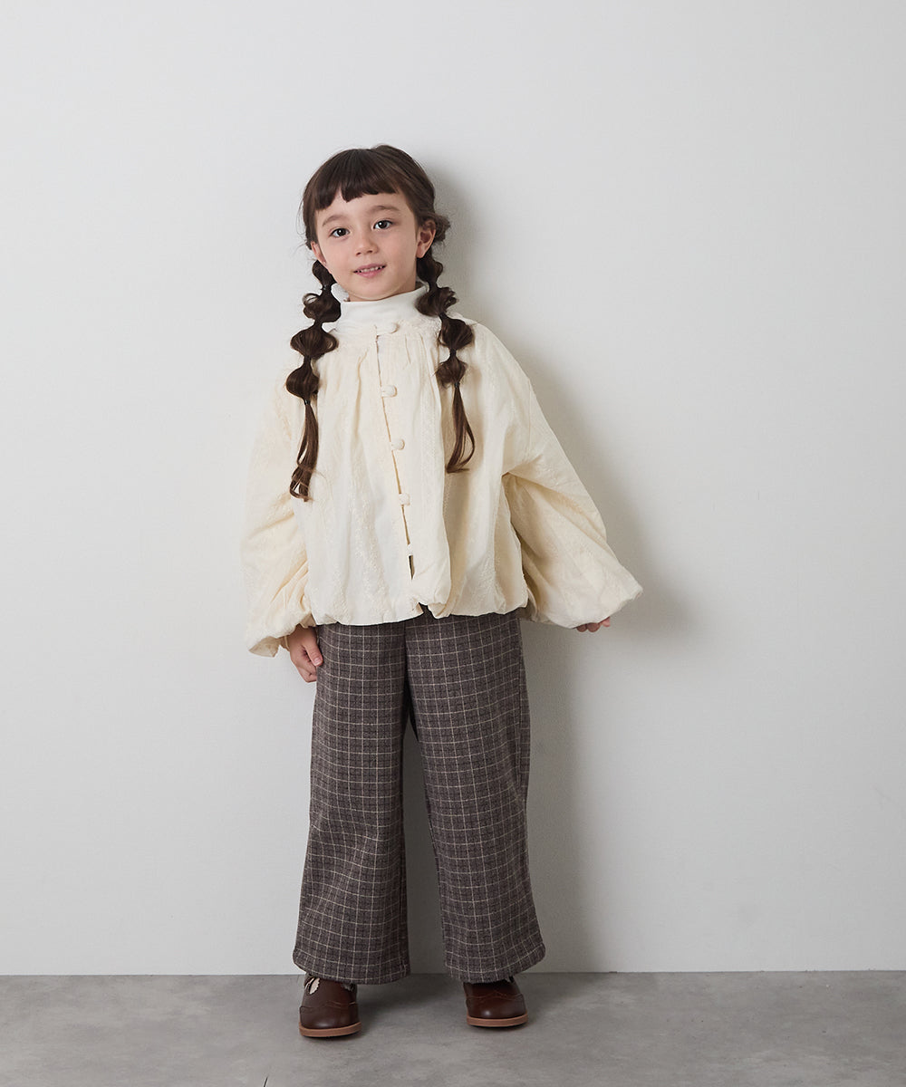 ピンタックバルーンレースブルゾン