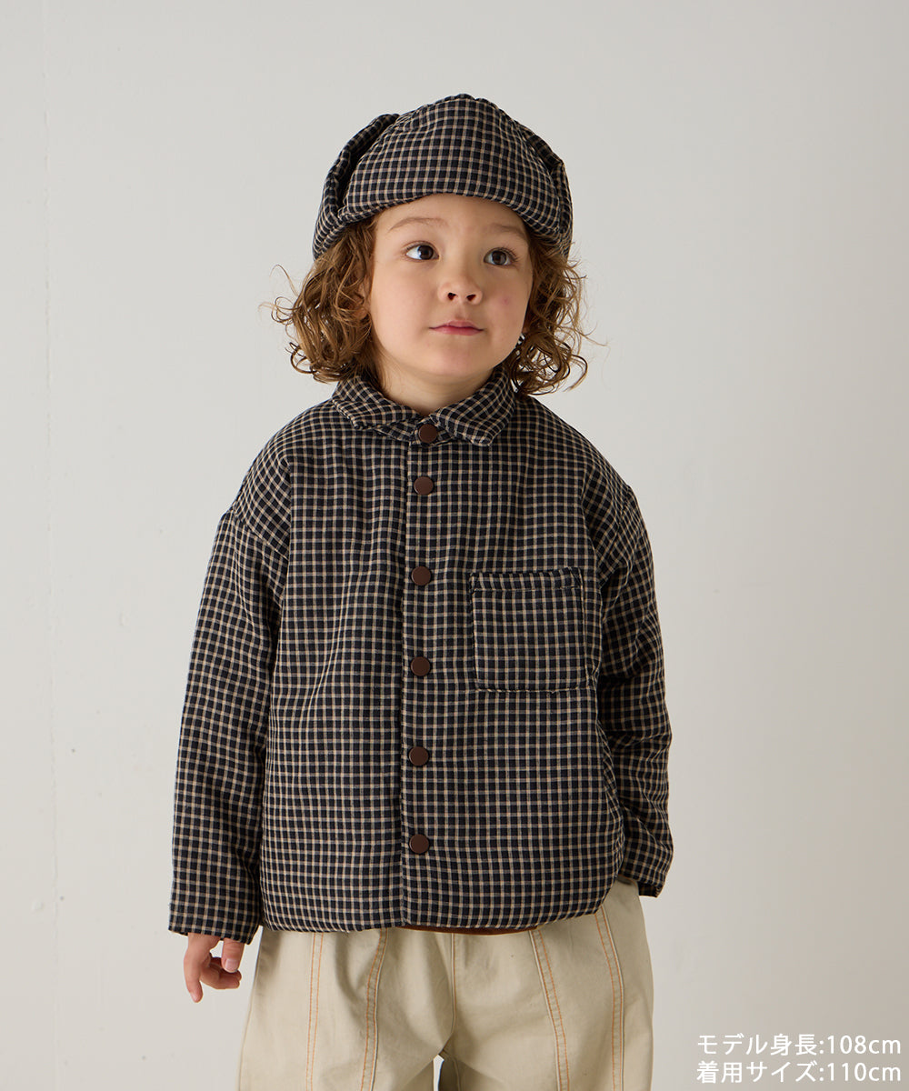 チェック柄中綿ジャケット