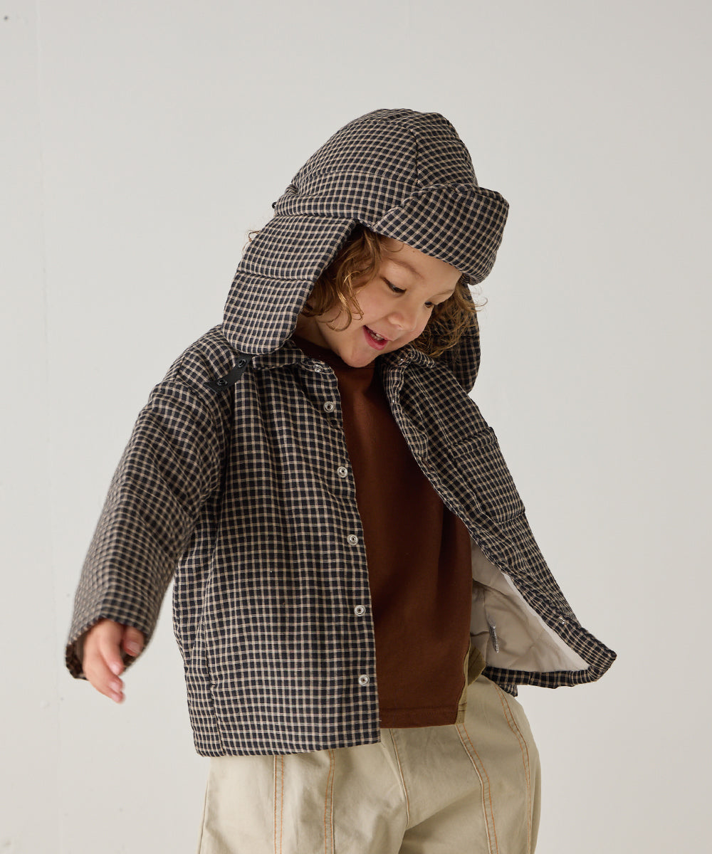 チェック柄中綿ジャケット