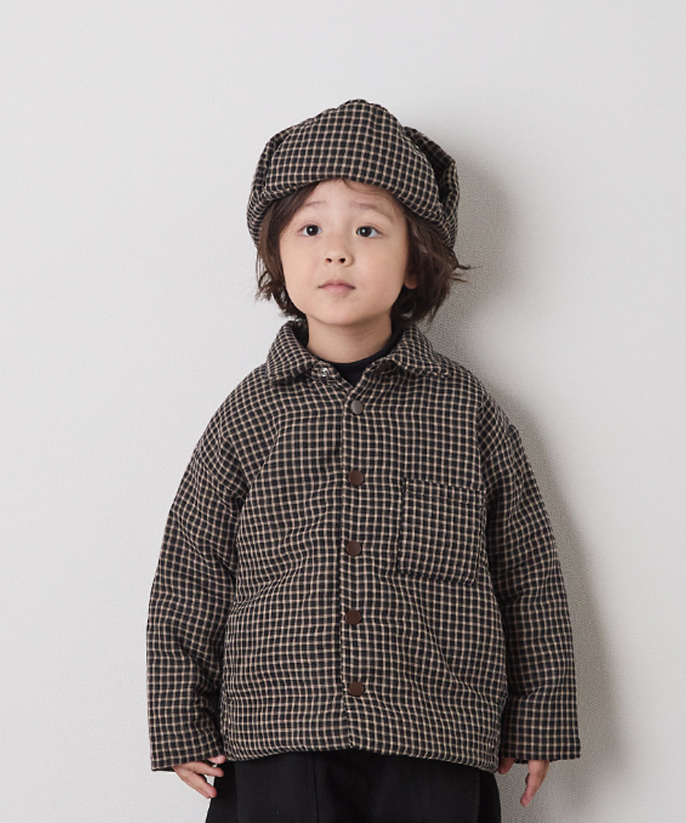 チェック柄中綿ジャケット
