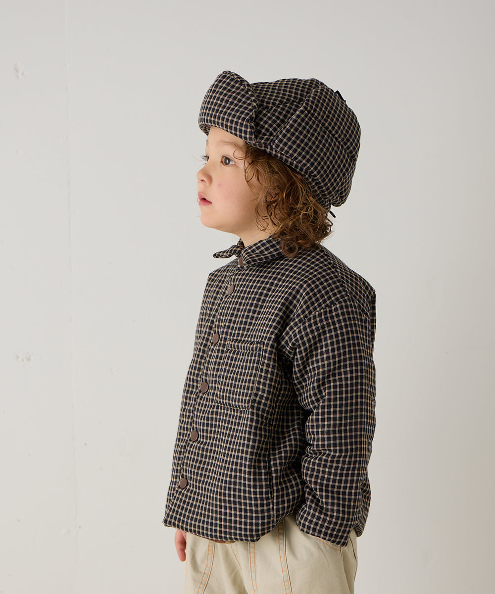 チェック柄中綿ジャケット