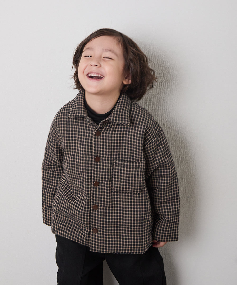 チェック柄中綿ジャケット