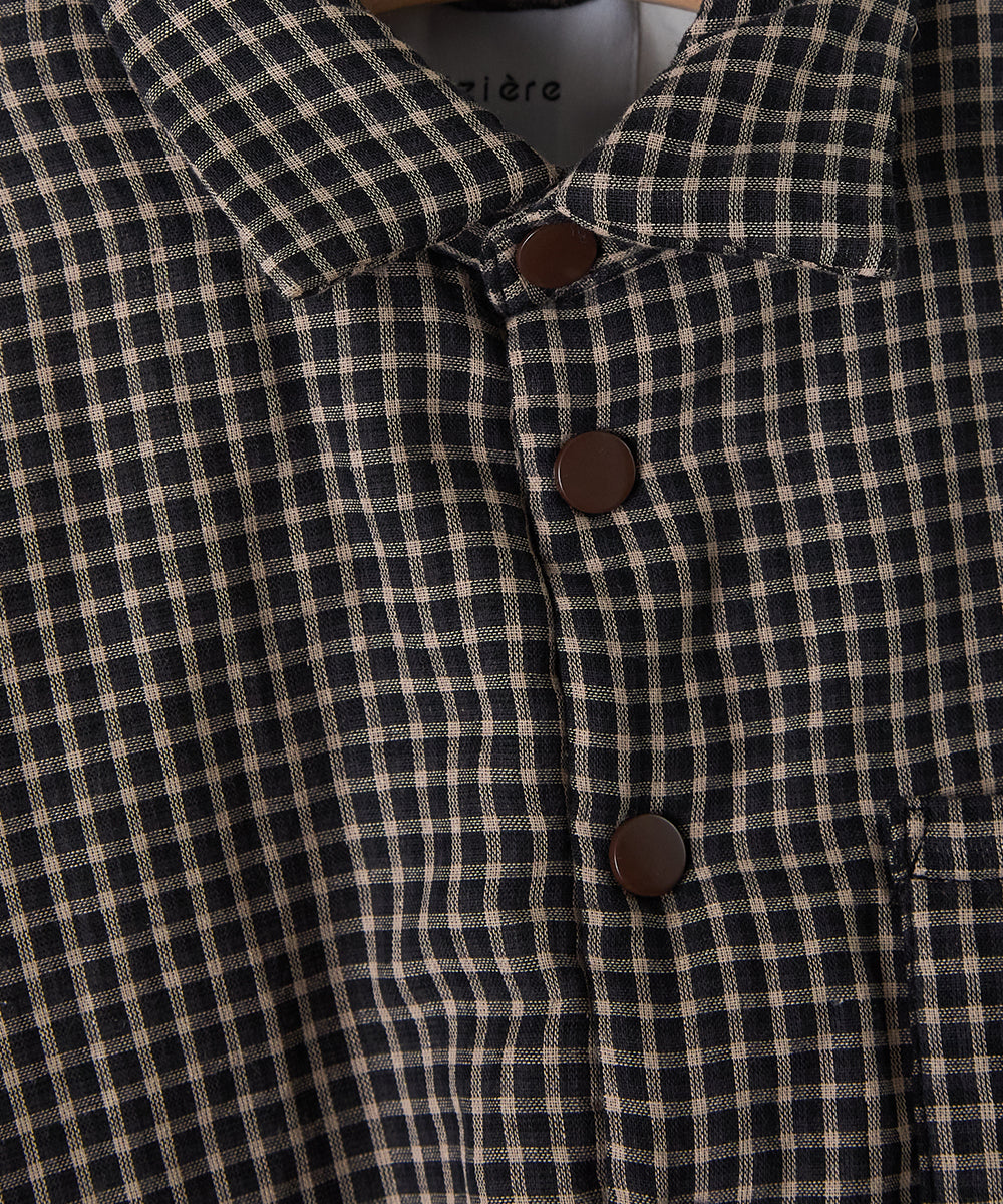 チェック柄中綿ジャケット