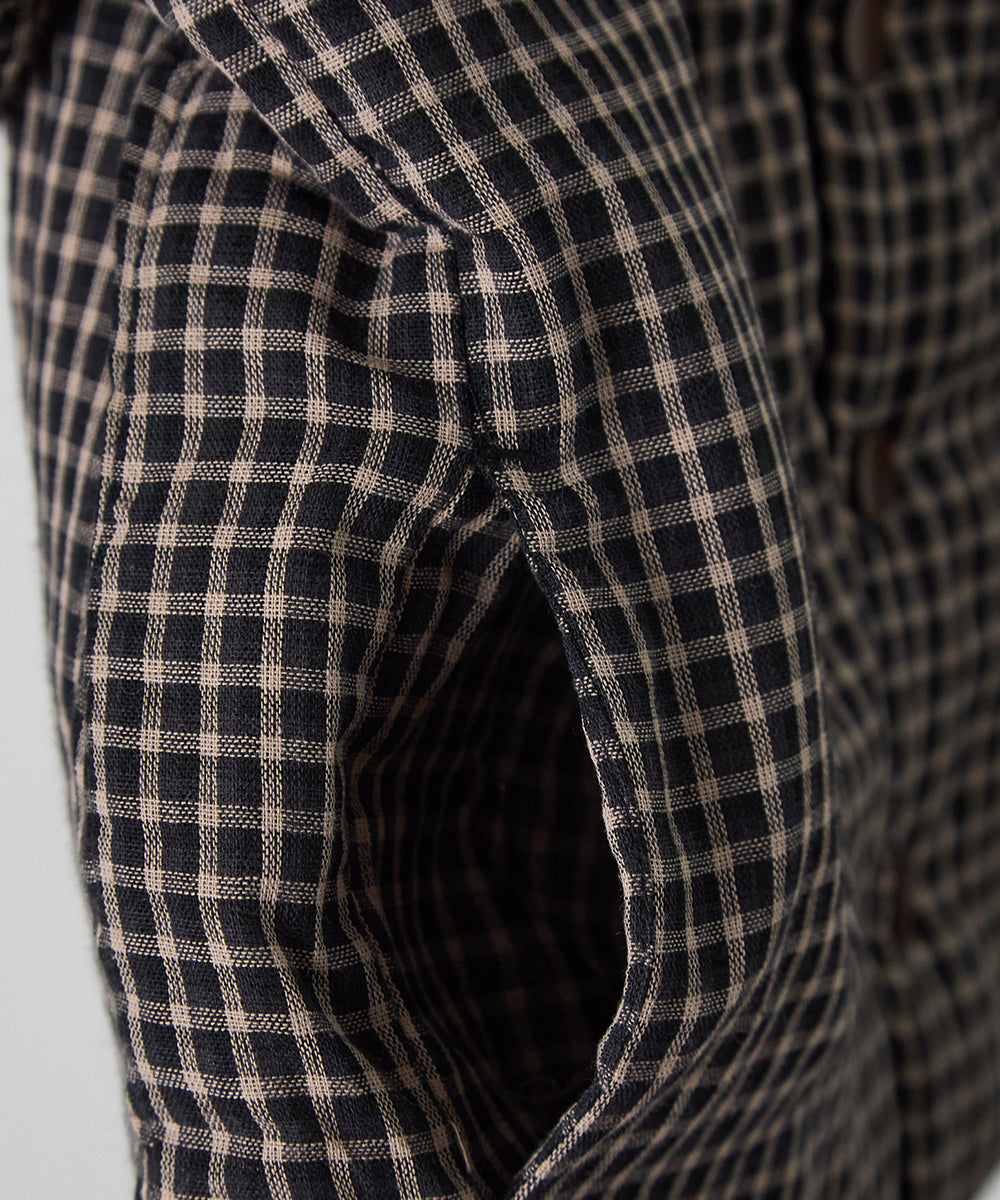 チェック柄中綿ジャケット