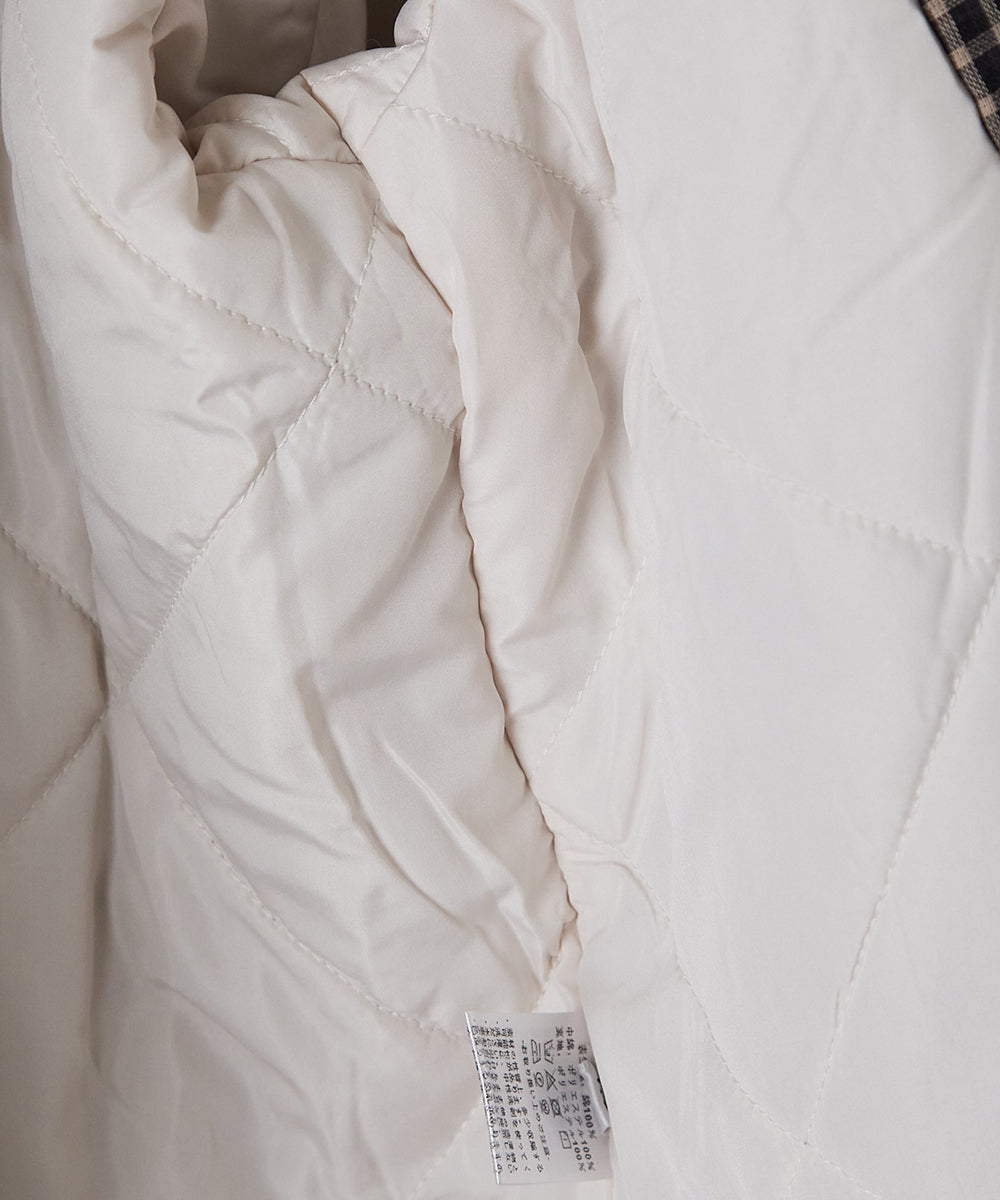 チェック柄中綿ジャケット