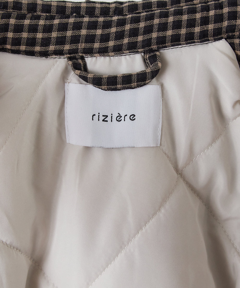 チェック柄中綿ジャケット