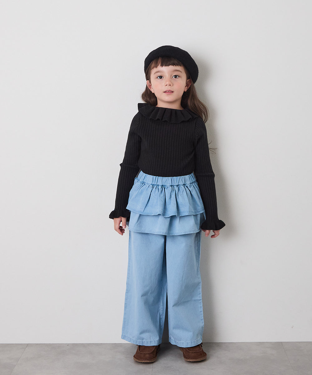 フリルカラーニットプルオーバー