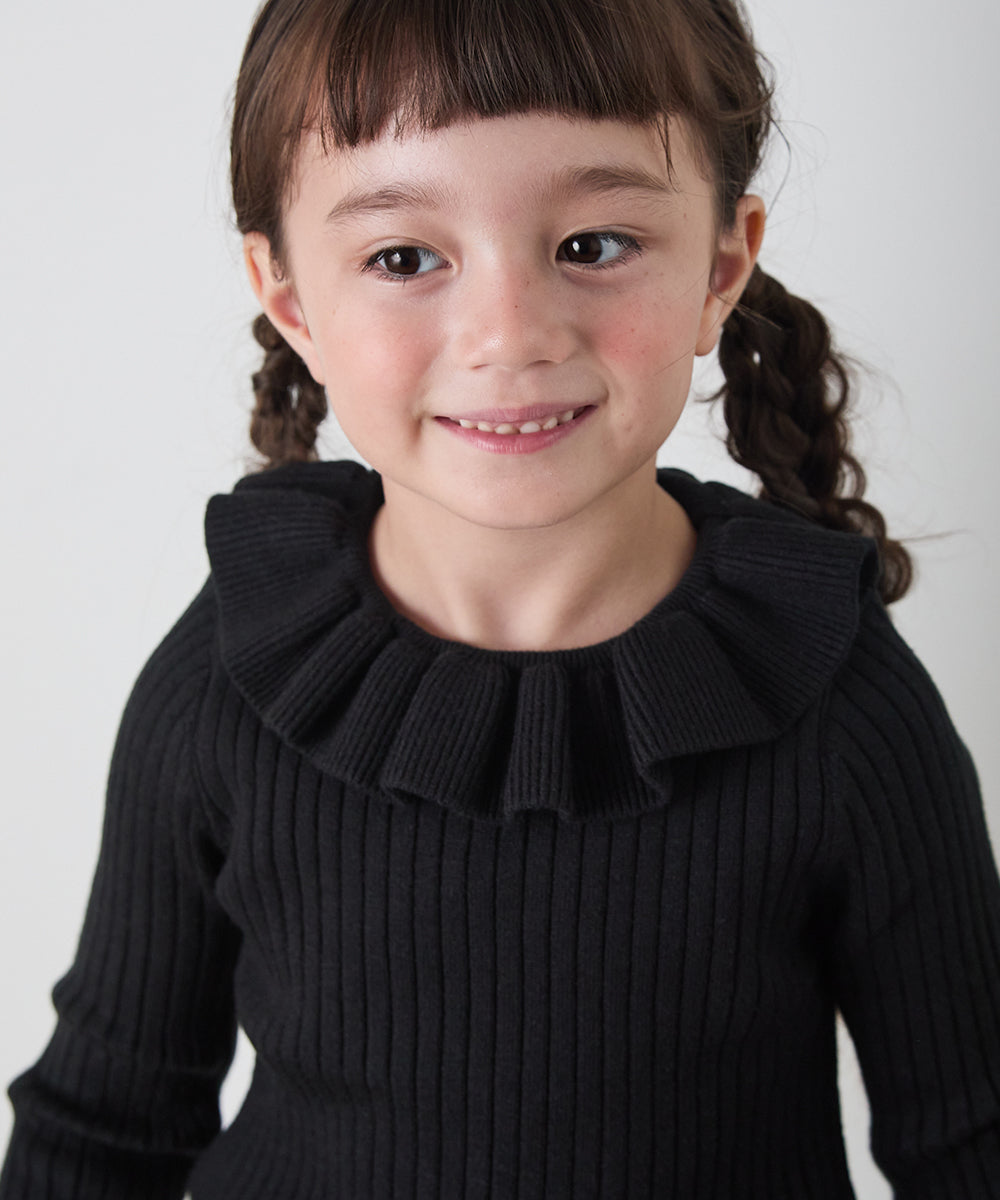 フリルカラーニットプルオーバー