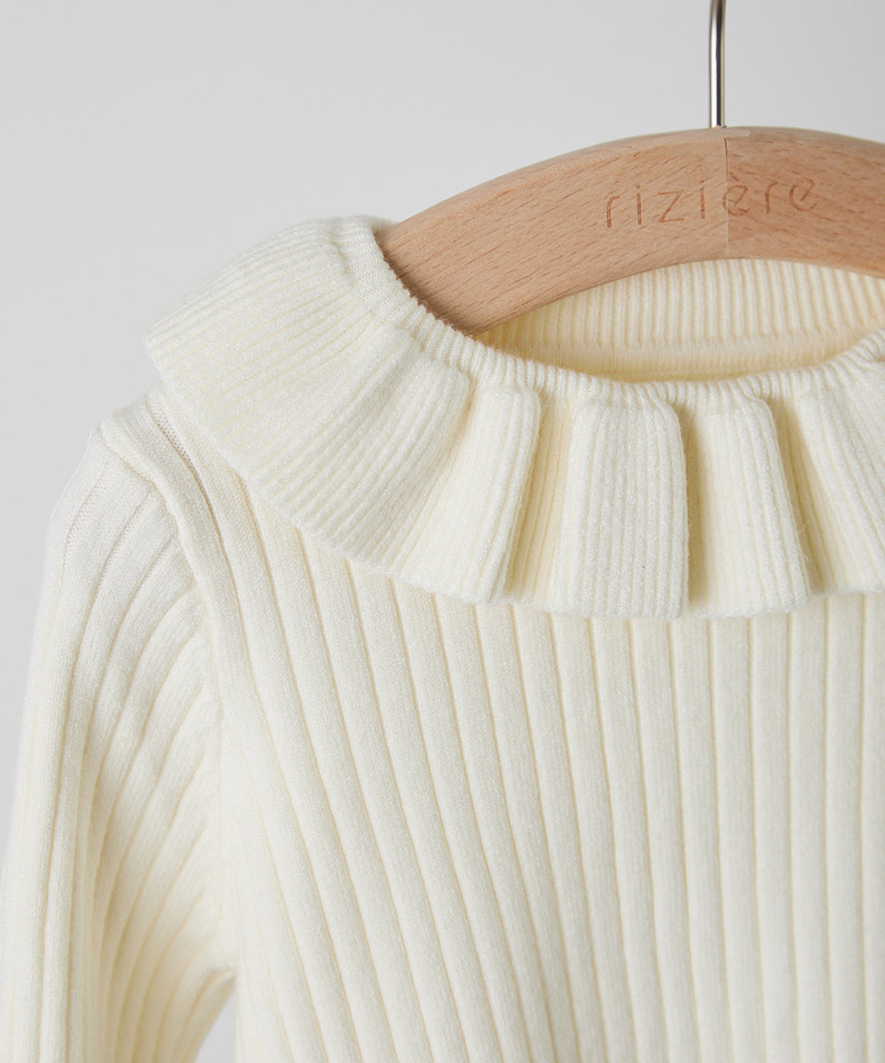 フリルカラーニットプルオーバー