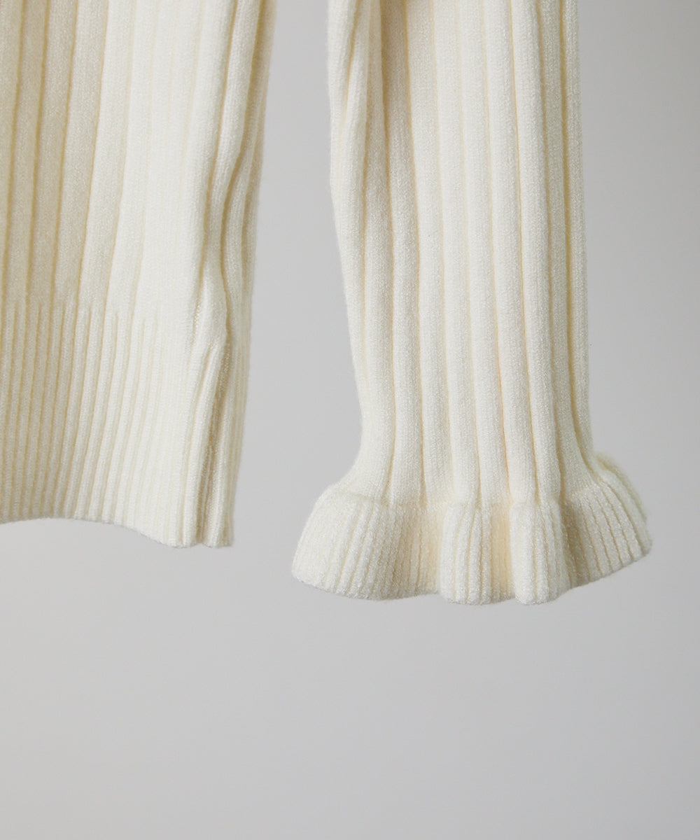 フリルカラーニットプルオーバー