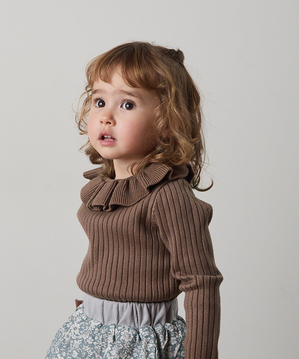 フリルカラーニットプルオーバー