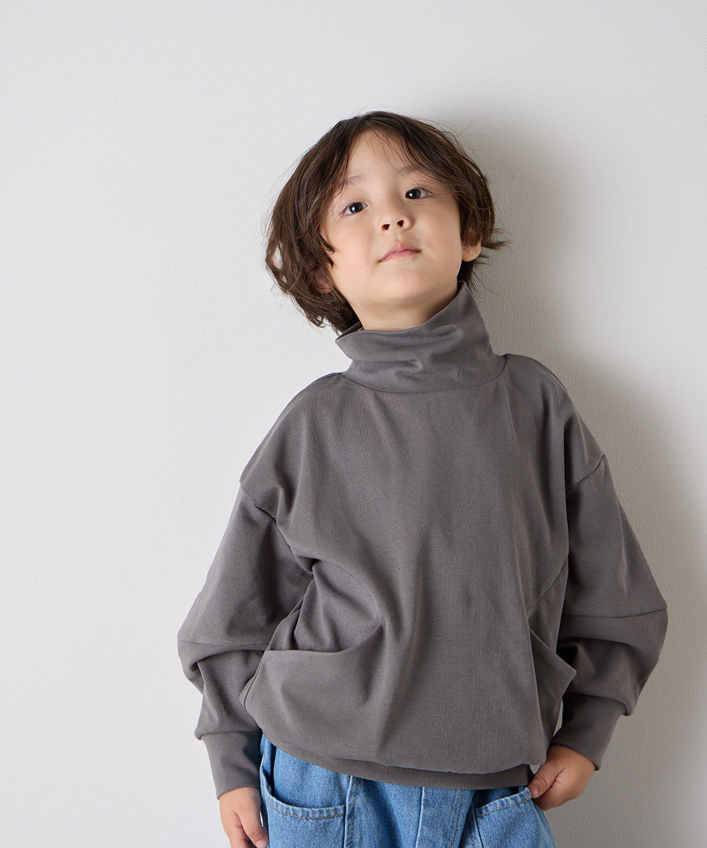 モックネックデザインカットソー