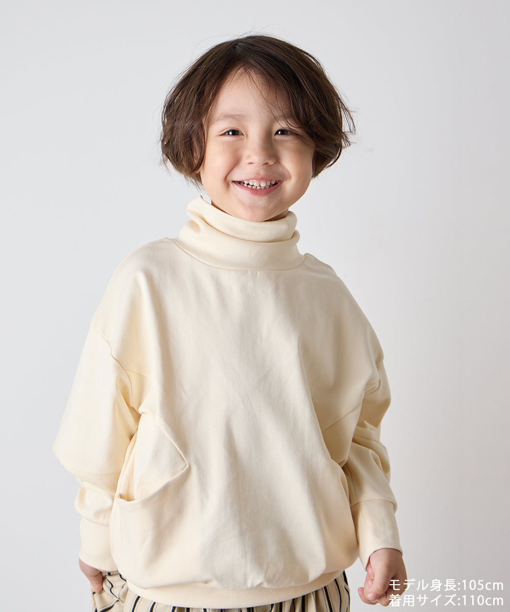 モックネックデザインカットソー