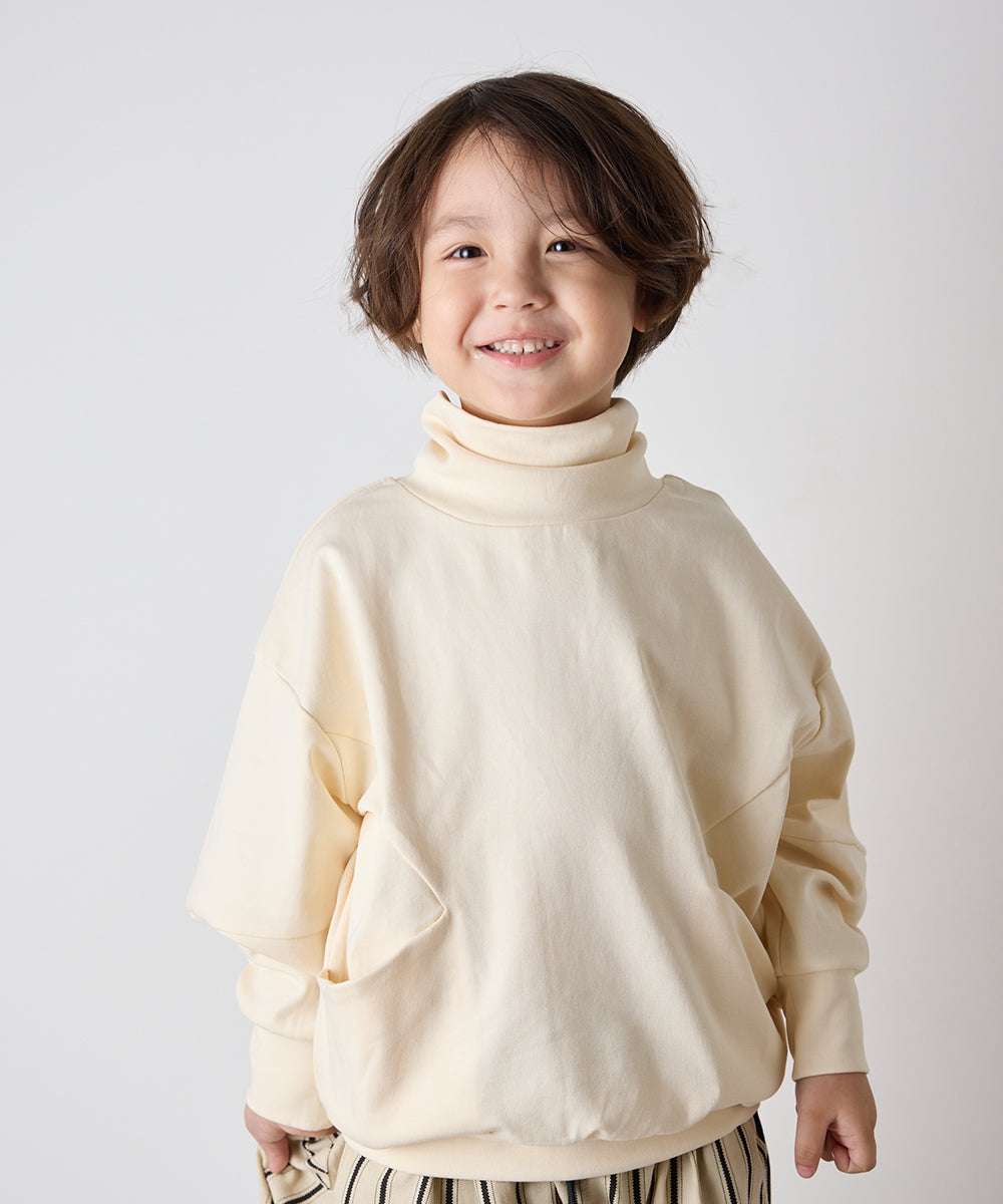 モックネックデザインカットソー