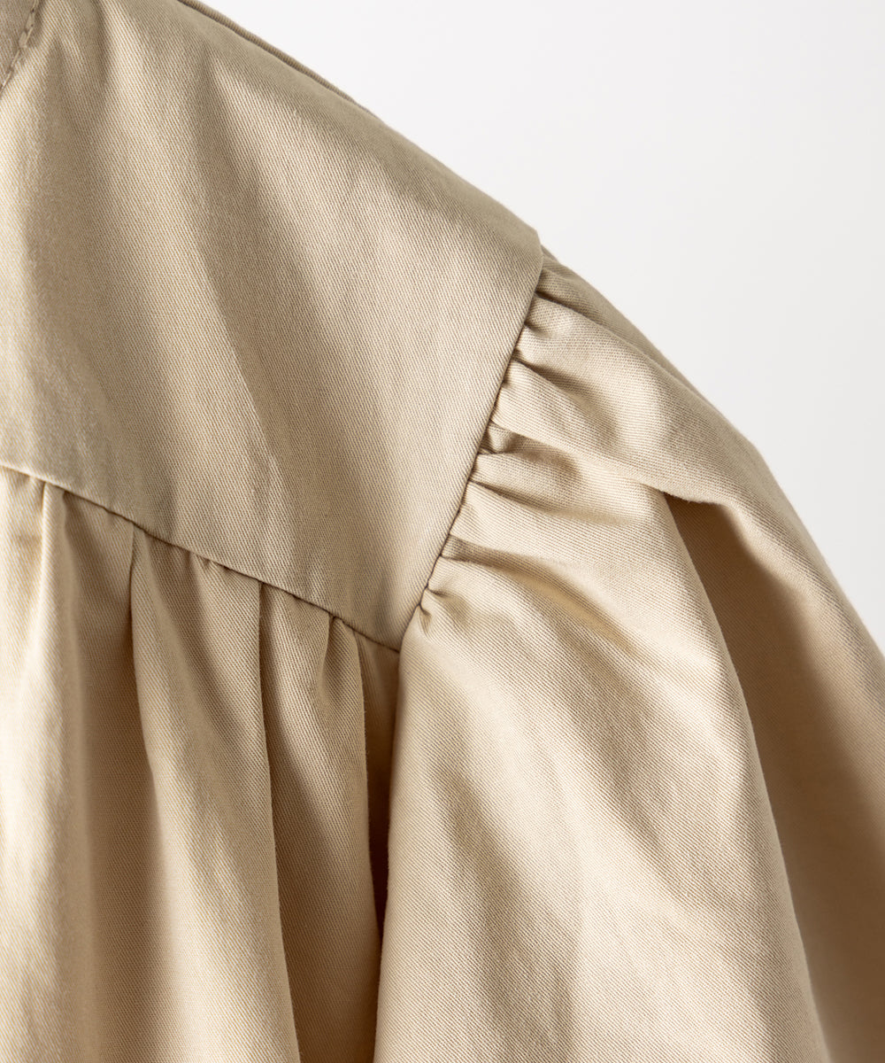 ダブルボタンフリルカラーワンピースコート