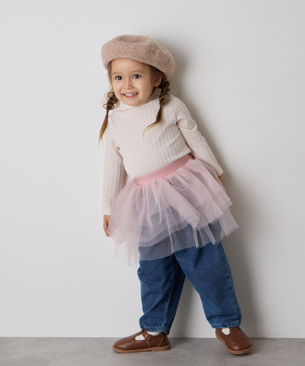 ジャガード柄シームレスハイネックプルオーバー