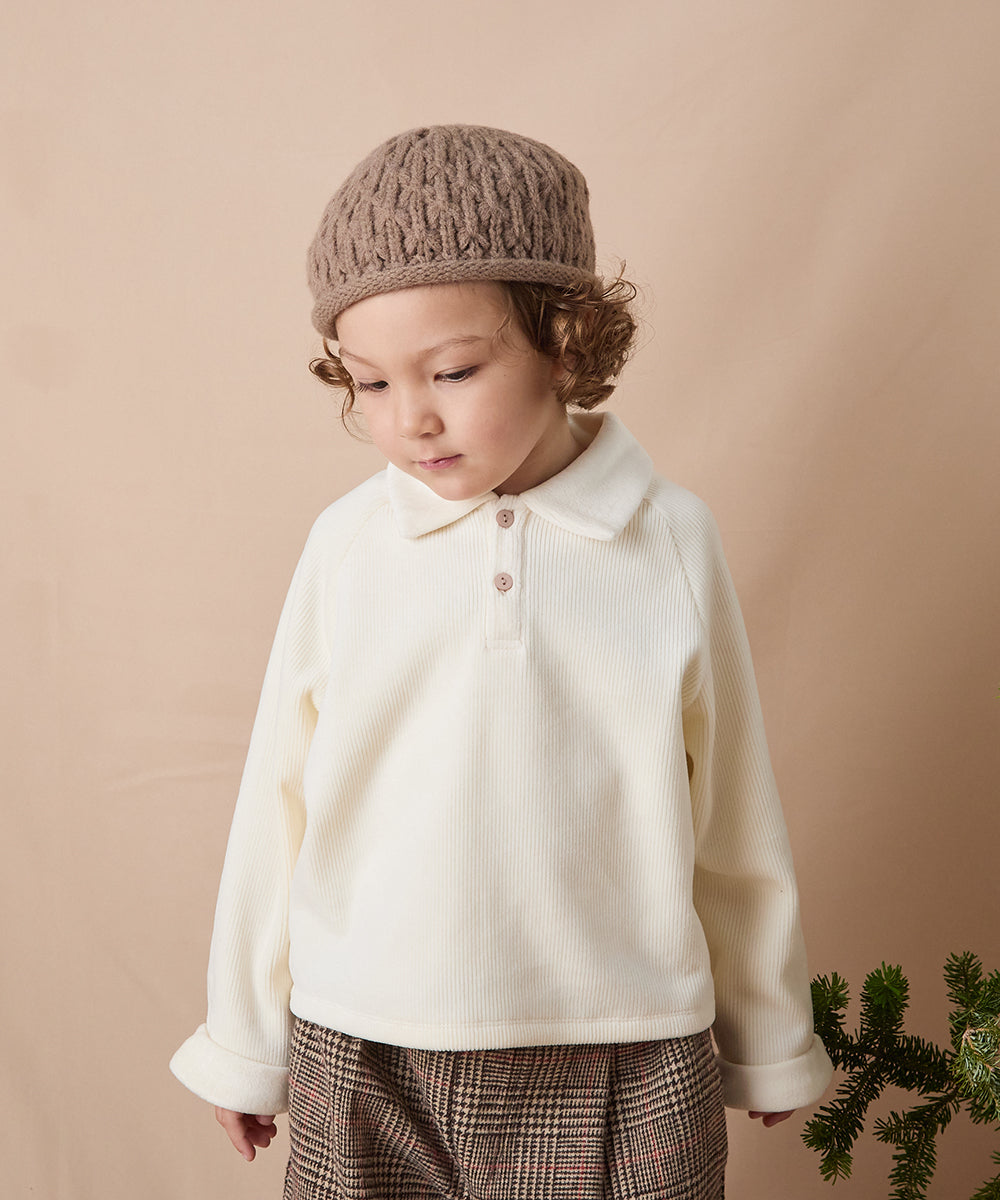 ふんわりあったかポロシャツ