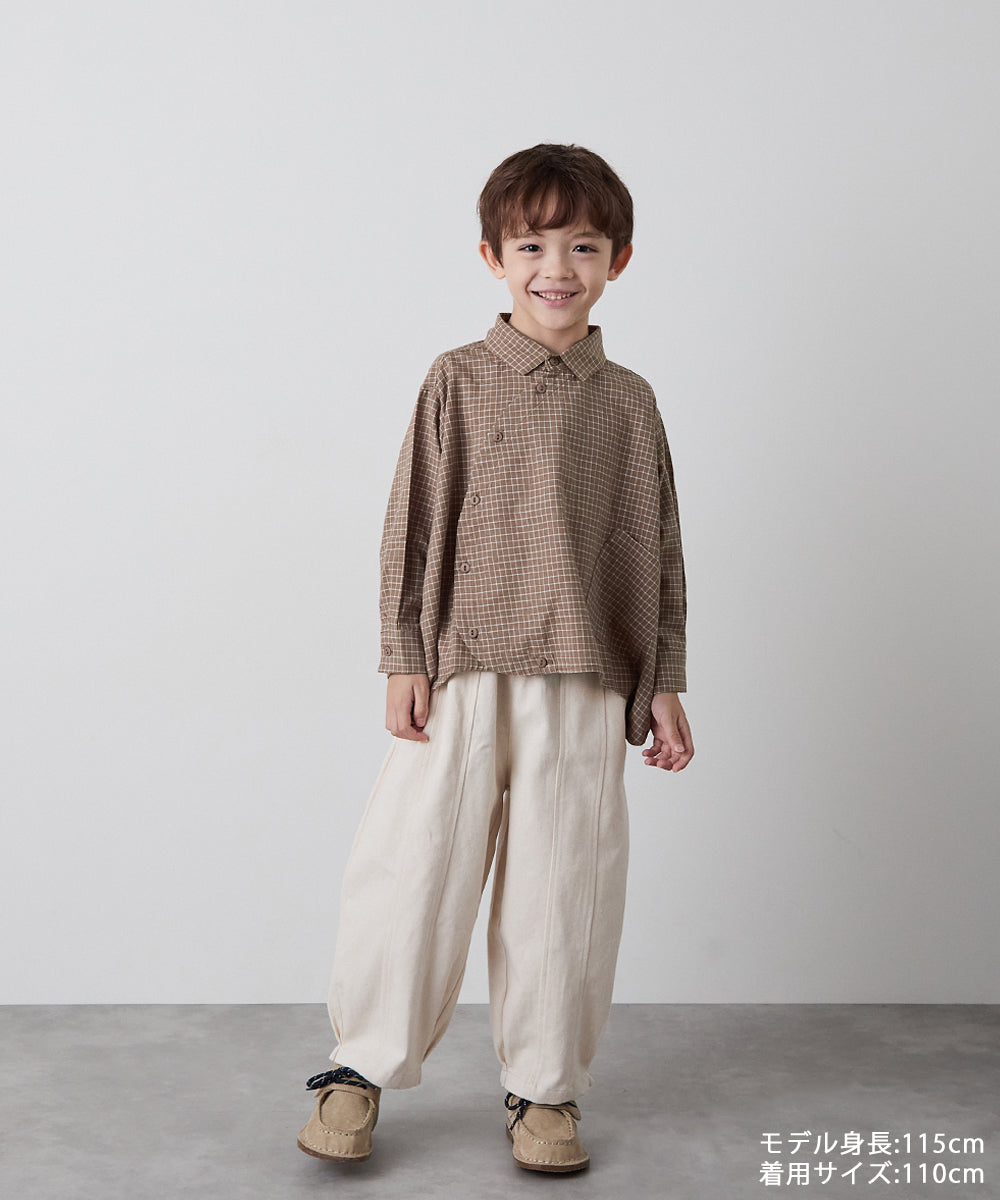 ピュアコットンセンターダブルシームバルーンパンツ