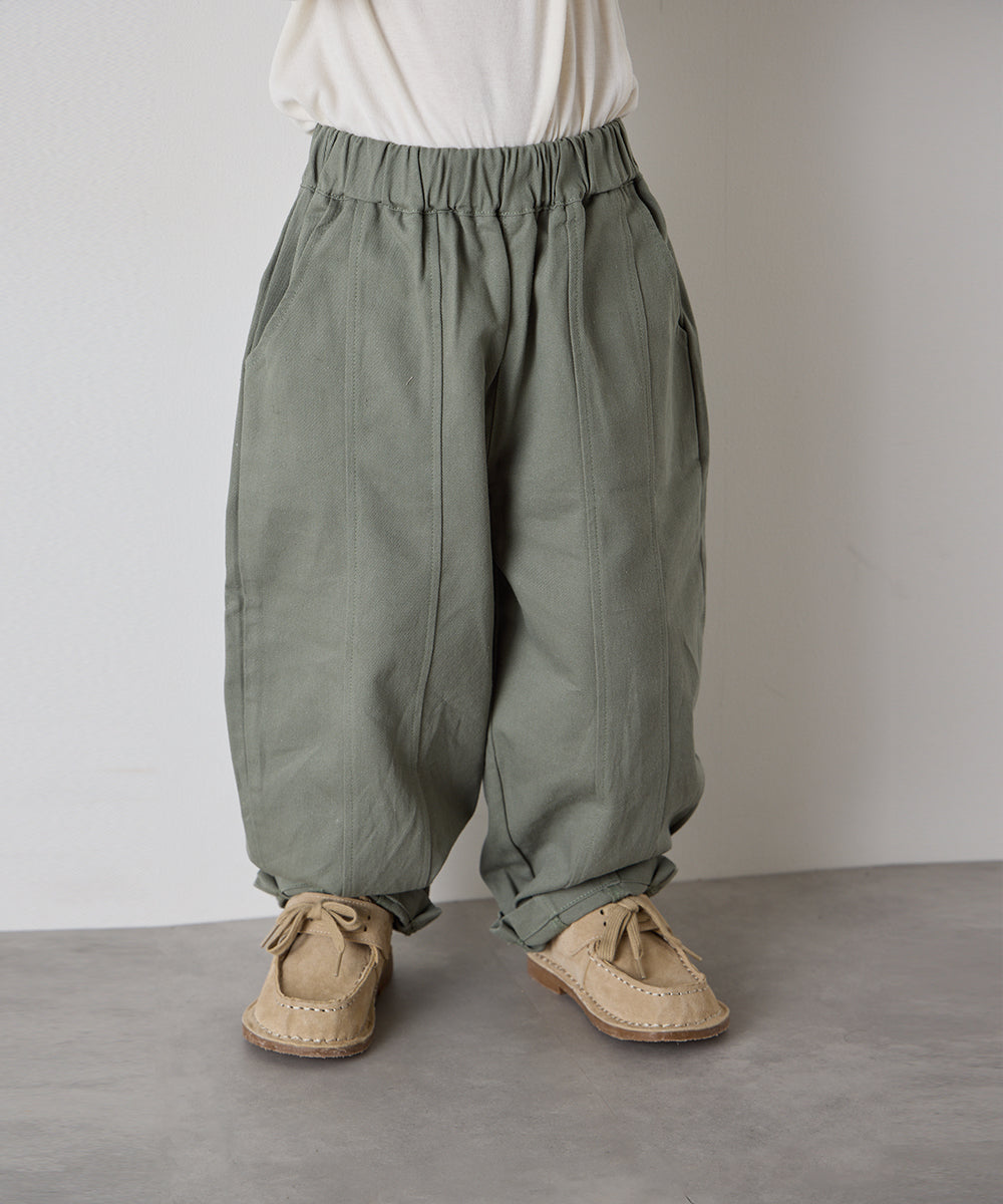 ピュアコットンセンターダブルシームバルーンパンツ