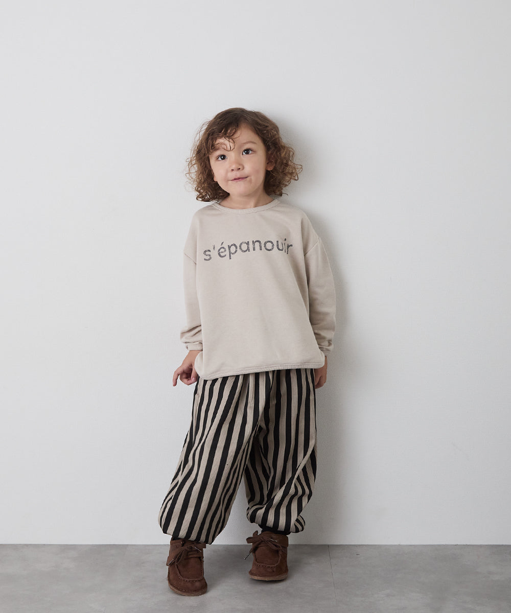 サスペンダー付きストライプバルーンシルエットパンツ