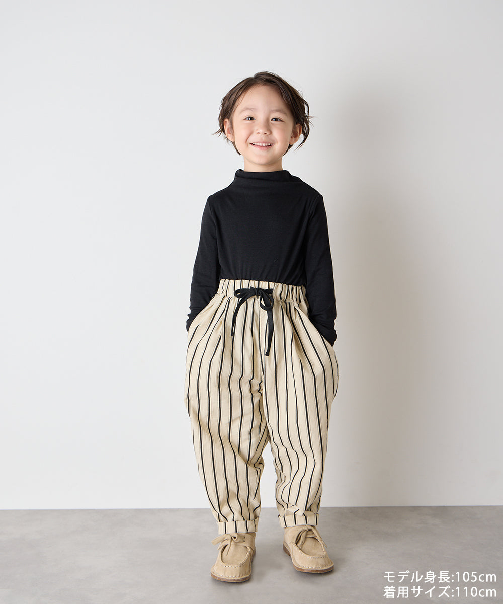 【リンクコーデ】ランダムストライプテーパードパンツ